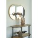HOUSE NORDIC Madrid veggspeil, oval - speilglass og messing aluminium (80x50)