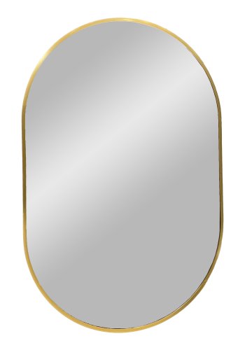 HOUSE NORDIC Madrid veggspeil, oval - speilglass og messing aluminium (80x50)