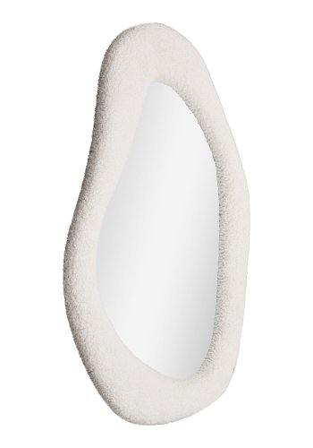 HOUSE NORDIC Bosa veggspeil, organisk - speilglass og hvit teddy polyester (46,5x61)
