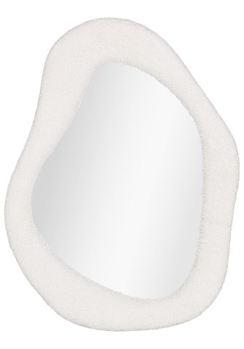 HOUSE NORDIC Bosa veggspeil, organisk - speilglass og hvit teddy polyester (46,5x61)
