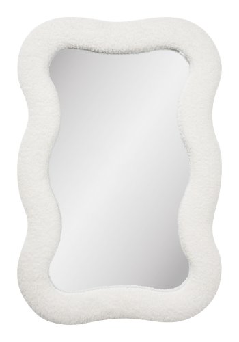 HOUSE NORDIC�Bosaro v�gspejl, organisk - spejlglas og hvid bamsestof (80x54)