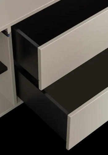 VTWONEN Settle Down TV-bord, m. 2 lger, 2 skuffer og 1 hylde - dust fyrretr (200x45)