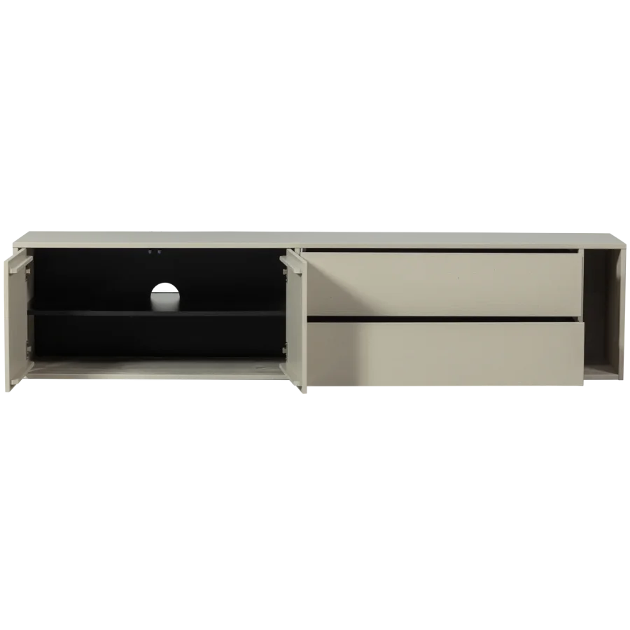 VTWONEN Settle Down TV-bord, m. 2 lger, 2 skuffer og 1 hylde - dust fyrretr (200x45)