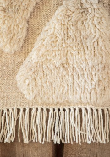 VIND COLLECTION Jakobsö billedvev, rektangulr - off-white ull (50x62)