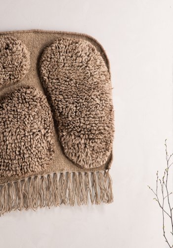 VIND COLLECTION Jakobsö billedvev, rektangulr - brun ull (50x62)