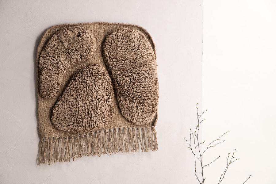 VIND COLLECTION Jakobsö billedvev, rektangulr - brun ull (50x62)