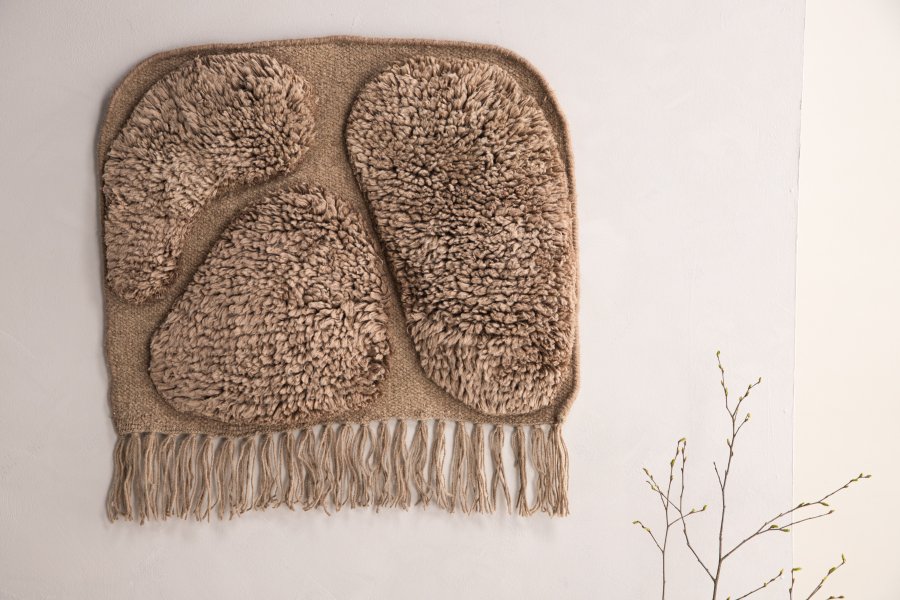 VIND COLLECTION Jakobsö billedvev, rektangulr - brun ull (50x62)