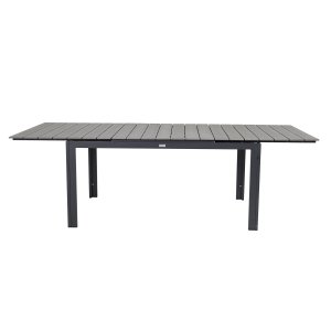 VENTURE DESIGN rektangulr Levels havebord m. udtrk - gr, sort aluminium