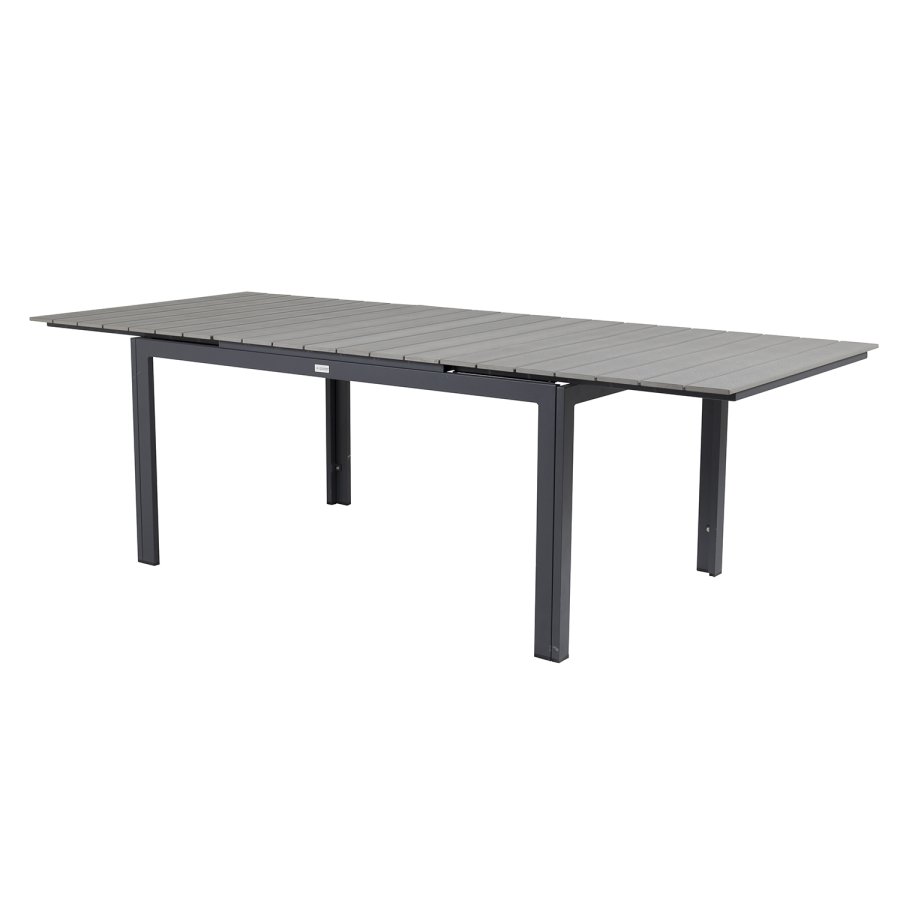 VENTURE DESIGN rektangulrt Levels hagebord med uttrekk - gr, sort aluminium