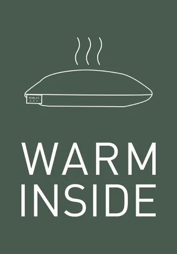 COSI FIRES Cosipillow Gestricktes Heizkissen, mit Akku, quadratisch - grauer Stoff (50x50)