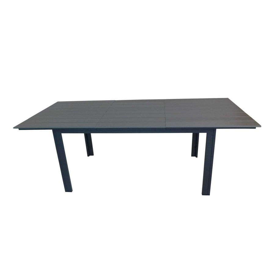 VENTURE DESIGN rektangulr Levels havebord m. udtrk - gr, sort aluminium (229/310x100)  