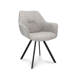 Esther spisebordsstol, m. armln - zinc stof og sort metal