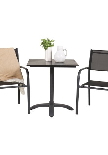 VENTURE DESIGN Colorado hagebord - svart i tre og aluminium (70x70)