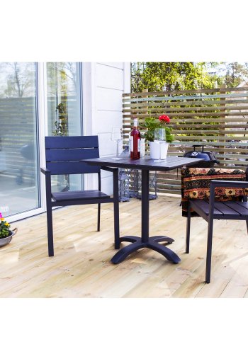 VENTURE DESIGN Colorado hagebord - svart i tre og aluminium (70x70)