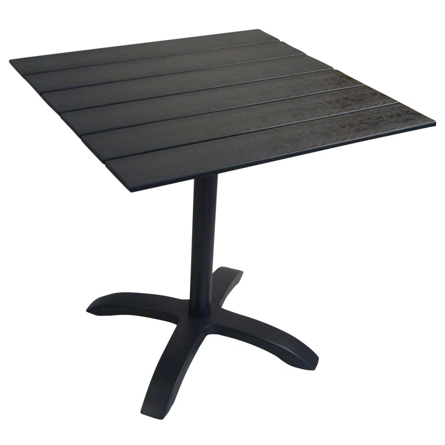 VENTURE DESIGN Colorado hagebord - svart i tre og aluminium (70x70)