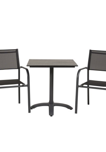 VENTURE DESIGN Colorado hagebord - svart i tre og aluminium (70x70)