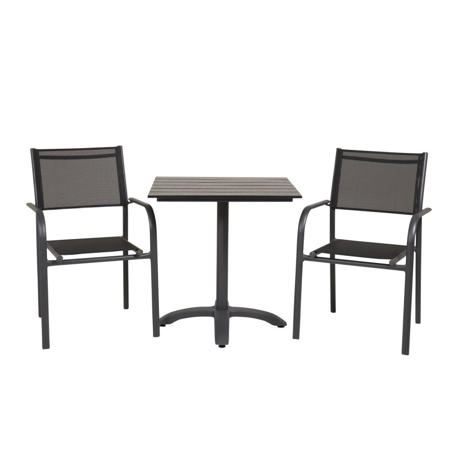 VENTURE DESIGN Colorado hagebord - svart i tre og aluminium (70x70)