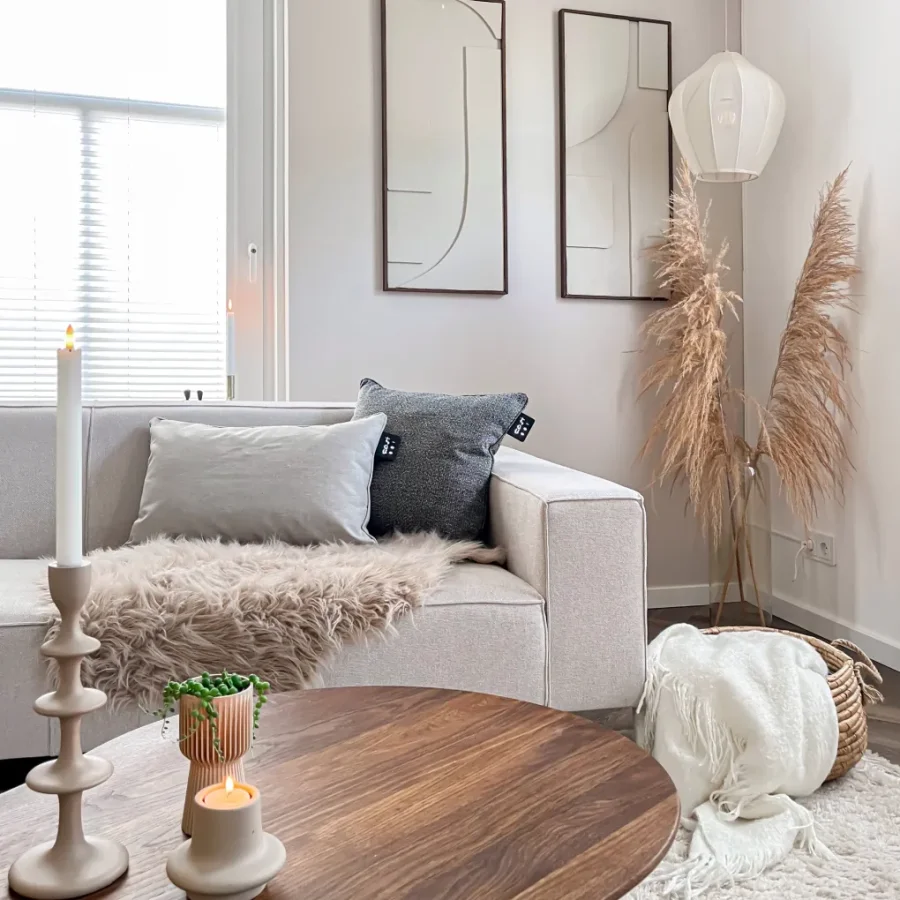 COSI FIRES Cosipillow Strick-Heizkissen, mit Akku, rechteckig - grauer Stoff (40x60)