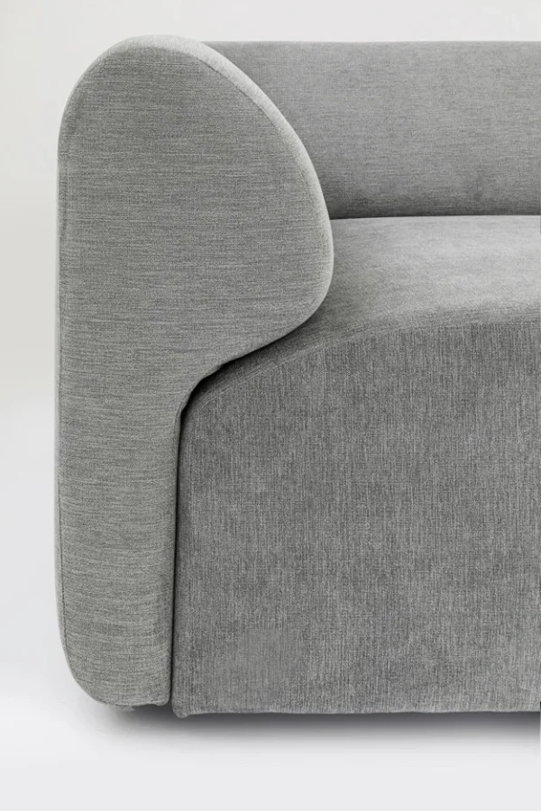 KARE DESIGN Lucca Corner Elements Grey modul, 86 cm - gr stof og PVC