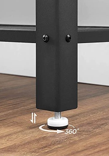 VASAGLE konsollbord, m. 2 mesh hyller - rustikk brun sponplate og sort stl (101,5x35)