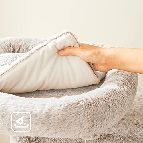 FEANDREA skrapestolpe, 6 niver, 2 plattformer, 1 hule, 2 Pom Poms, 1 hengekye, 1 stol - lysebrun plysj