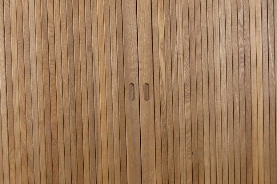 ZUIVER Barbierskap, m. 2 skyvedrer - brun ask finer