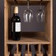 DUTCHBONE Claude Weinschrank, mit Platz für Gläser und Flaschen – braunes Fichtenholz