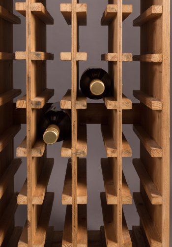 DUTCHBONE Claude Weinschrank, mit Platz für Gläser und Flaschen – braunes Fichtenholz