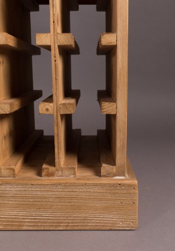 DUTCHBONE Claude Weinschrank, mit Platz für Gläser und Flaschen – braunes Fichtenholz