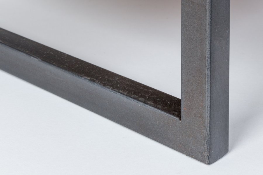 WHITE LABEL LIVING Edgar barskap, m. 2 skuffer - brunt grantre og jern