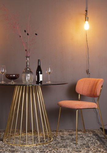 WHITE LABEL LIVING Edgar barskap, m. 2 skuffer - brunt grantre og jern