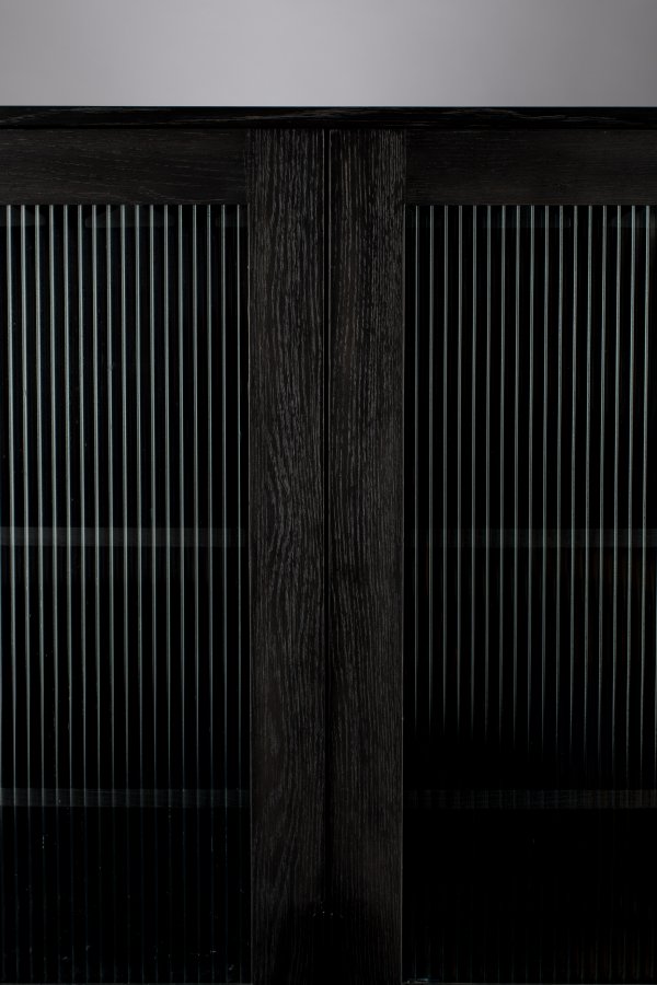 ZUIVER Travis barskap, m. 2 drer - sort MDF/eik