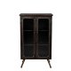 DUTCHBONE Denza vitrineskap, m. 2 glassdrer og 2 hyller - svart jern