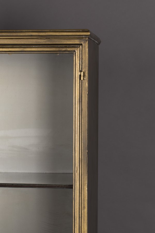 DUTCHBONE Gertlush Vitrine, m. 2 Glastüren und Regalen - Goldeisen