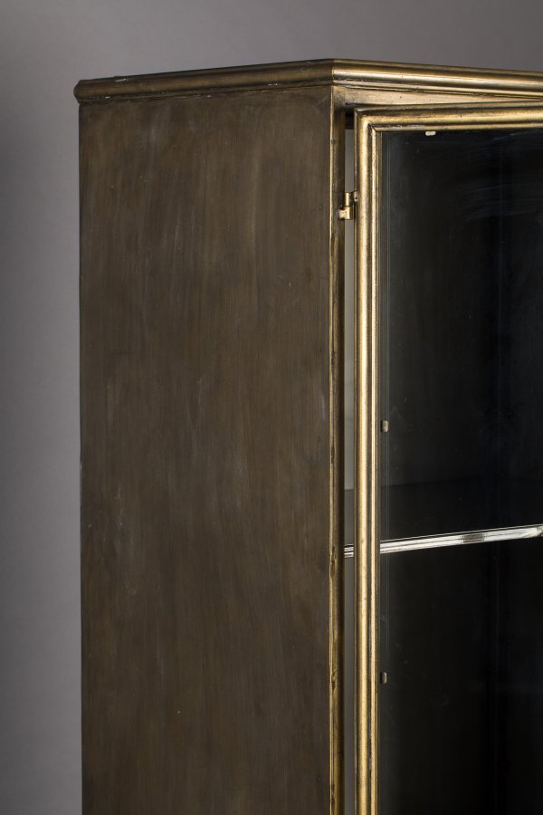 DUTCHBONE Gertlush Vitrine, m. 2 Glastüren und Regalen - Goldeisen