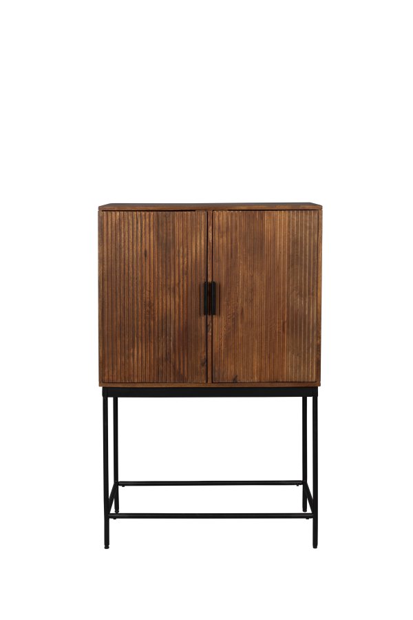 DUTCHBONE Saroo skap, m. 2 drer og 1 hylle - brunt mangotre og stl
