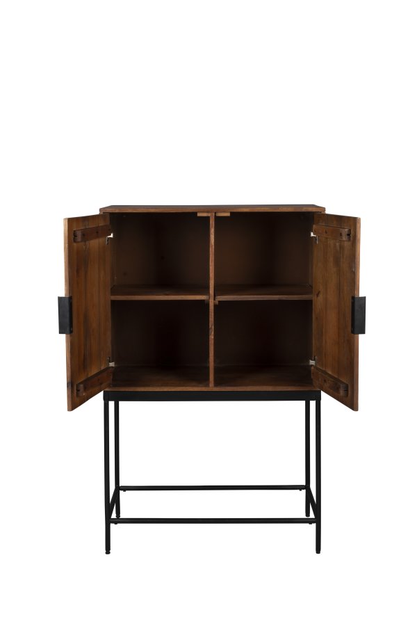 DUTCHBONE Saroo skap, m. 2 drer og 1 hylle - brunt mangotre og stl