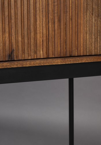 DUTCHBONE Saroo skap, m. 2 drer og 1 hylle - brunt mangotre og stl