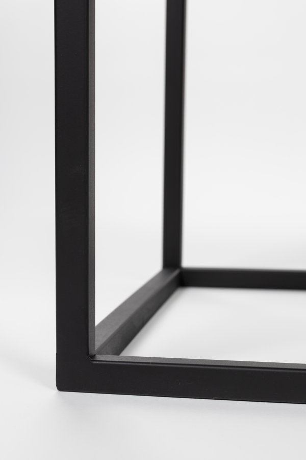 WHITE LABEL LIVING Guuji Hyt vinskap, m. 1 dr og hyller - rotting og svart jern