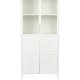 WHITE LABEL LIVING Miya Hyt vitrineskap, m. 2 drer og hyller - glass og hvitt jern