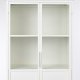 WHITE LABEL LIVING Miya Hyt vitrineskap, m. 2 drer og hyller - glass og hvitt jern