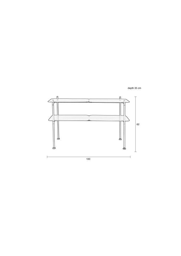 ZUIVER River bokhylle L - risjern