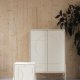 ZUIVER Faces kabinett, m. 2 drer - beige eikefiner og metall