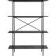WHITE LABEL LIVING Marcio bokhylle, m. 4 hyller - svart MDF og metall