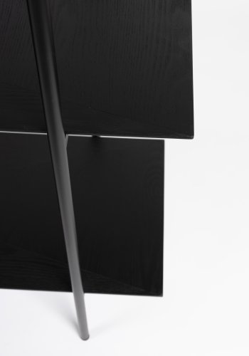 WHITE LABEL LIVING Marcio bokhylle, m. 4 hyller - svart MDF og metall