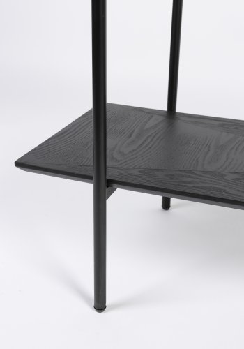 WHITE LABEL LIVING Marcio bokhylle, m. 4 hyller - svart MDF og metall