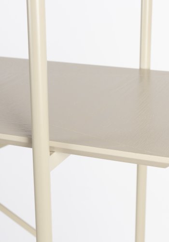 WHITE LABEL LIVING Marcio bokhylle, m. 4 hyller - beige MDF og metall