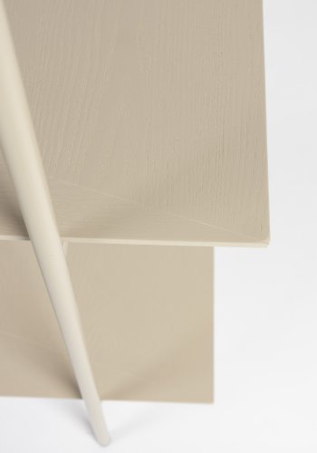 WHITE LABEL LIVING Marcio bokhylle, m. 4 hyller - beige MDF og metall