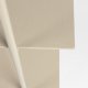WHITE LABEL LIVING Marcio bokhylle, m. 4 hyller - beige MDF og metall