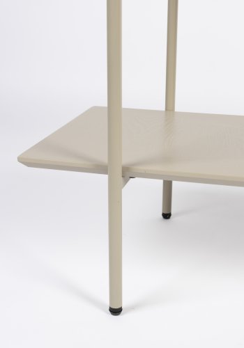 WHITE LABEL LIVING Marcio bokhylle, m. 4 hyller - beige MDF og metall